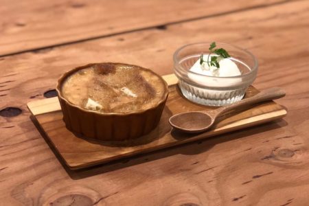 静岡茶の茎ほうじ茶プリンはじめました。